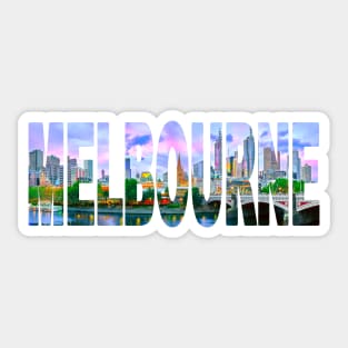 MELBOURNE - Victoria Australia Sunset Sticker